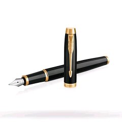 Перьевая ручка Parker IM Black Lacquer GT Medium цена и информация | Письменные принадлежности | pigu.lt