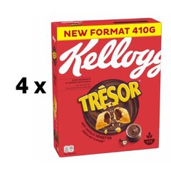 Dribsniai KELLOGG'S Tresor Choco Nut, 410g pakuotė 4 vnt. kaina ir informacija | Sausi pusryčiai | pigu.lt