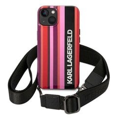 Dėklas telefonui KARL LAGERFELD Color Stripes Strap - iPhone 14 Plus, rožinis kaina ir informacija | Telefono dėklai | pigu.lt