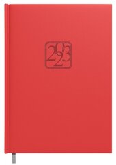 Darbo knyga-kalendorius BUSINESS DAY, Timer, 2023m., A5, PU, raudonos sp. kaina ir informacija | Kalendoriai, darbo knygos | pigu.lt