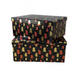 Dovanų dėžutė 27 x 20 x 11,5 cm, Nr5, spalva: juoda (438169) 6893 kaina ir informacija | Kalėdinės dekoracijos | pigu.lt