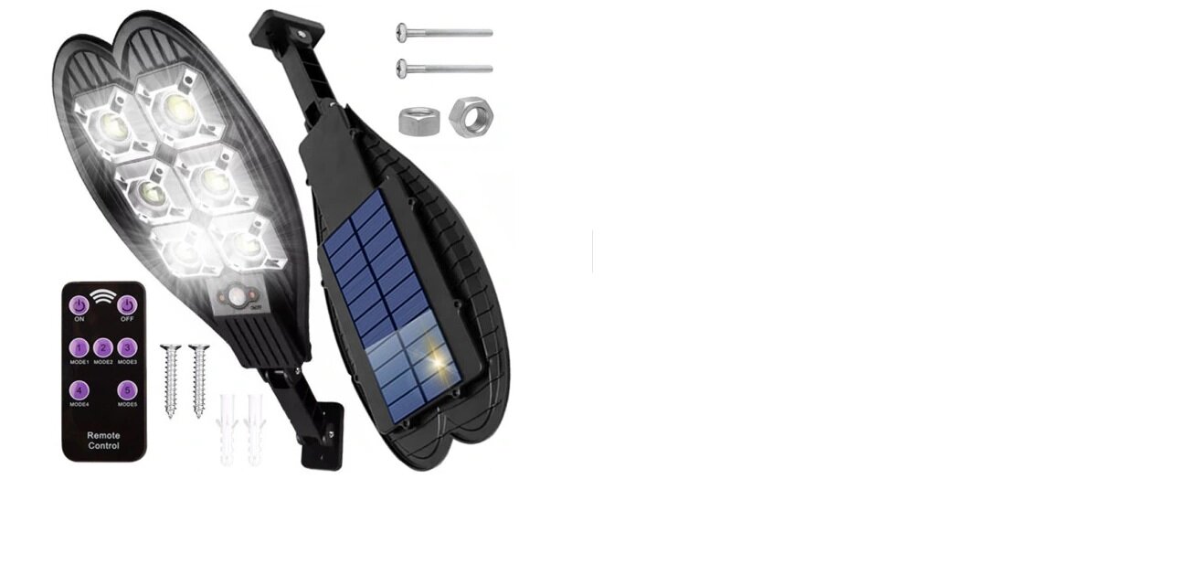 Lauko šviestuvas su saulės baterija ir judesio davikliu, 45000 lm kaina ir informacija | Lauko šviestuvai | pigu.lt