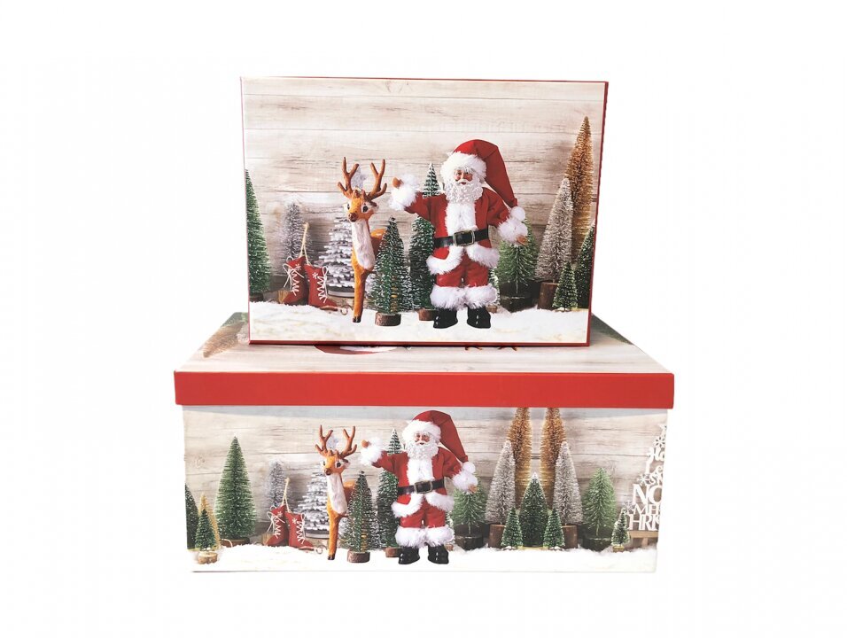 Dovanų dėžutė 35 x 27 x 15,5 cm, №9, Kalėdų Senelis (437988) 6831 kaina ir informacija | Kalėdinės dekoracijos | pigu.lt