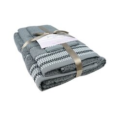 Набор полотенец KrisMar Tekstiil Grey, 3 шт. цена и информация | Полотенца | pigu.lt