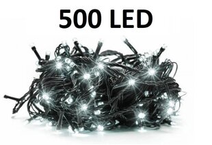 Kalėdinė lauko bei vidaus girlianda su 500 LED šviesos diodų, lempučių, 35m, baltos spalvos kaina ir informacija | Girliandos | pigu.lt