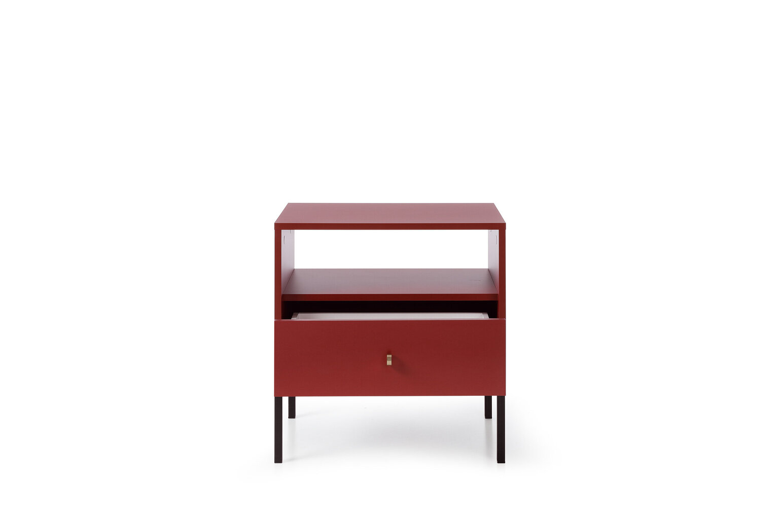 Spintelė prie lovos AKL Furniture Mono MS54, raudona kaina ir informacija | Spintelės prie lovos | pigu.lt