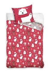 Детский рождественский двусторонний комплект постельного белья, 140x200 см, 2 части цена и информация | Детское постельное бельё | pigu.lt