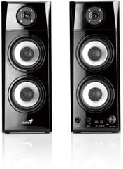 "genius speakers sp-hf1800a v2, 2.0, 60 вт, черный, регулятор громкости, деревянный цена и информация | Аудиоколонки | pigu.lt