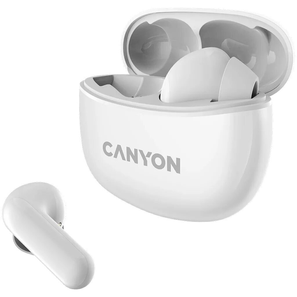 Canyon TWS-5 White CNS-TWS5W kaina ir informacija | Ausinės | pigu.lt