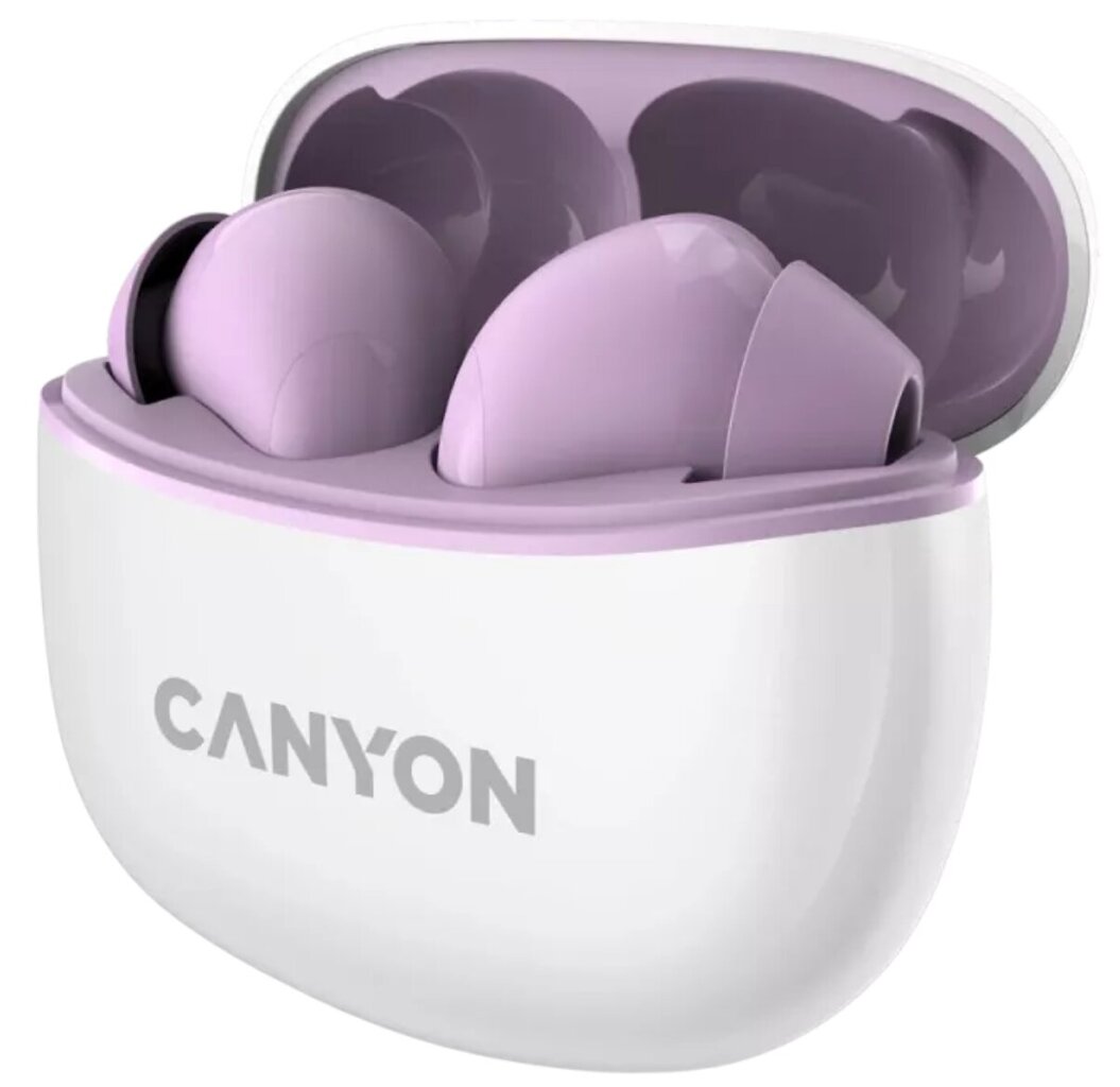 Canyon TWS-5 Lilac CNS-TWS5PU цена и информация | Ausinės | pigu.lt