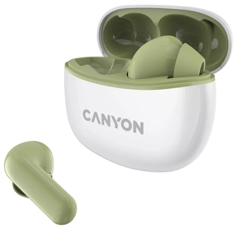 Canyon TWS-5 Olive CNS-TWS5GR kaina ir informacija | Ausinės | pigu.lt
