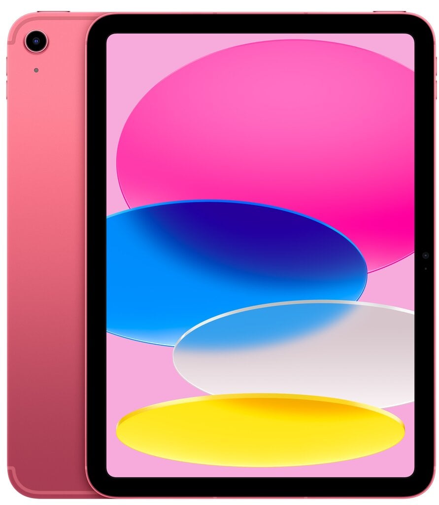 iPad 10.9" Wi-Fi + Cellular 64GB - Pink 10th Gen - MQ6M3HC/A kaina ir informacija | Planšetiniai kompiuteriai | pigu.lt