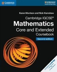 Cambridge IGCSE (R) Mathematics Core and Extended Coursebook 2nd Revised edition, Cambridge IGCSE (R) Mathematics Core and Extended Coursebook kaina ir informacija | Knygos paaugliams ir jaunimui | pigu.lt