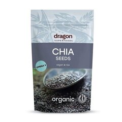 Ispaninio šalavijo sėklos Dragon Superfoods Chia, 200 g kaina ir informacija | Riešutai, sėklos, džiovinti vaisiai | pigu.lt