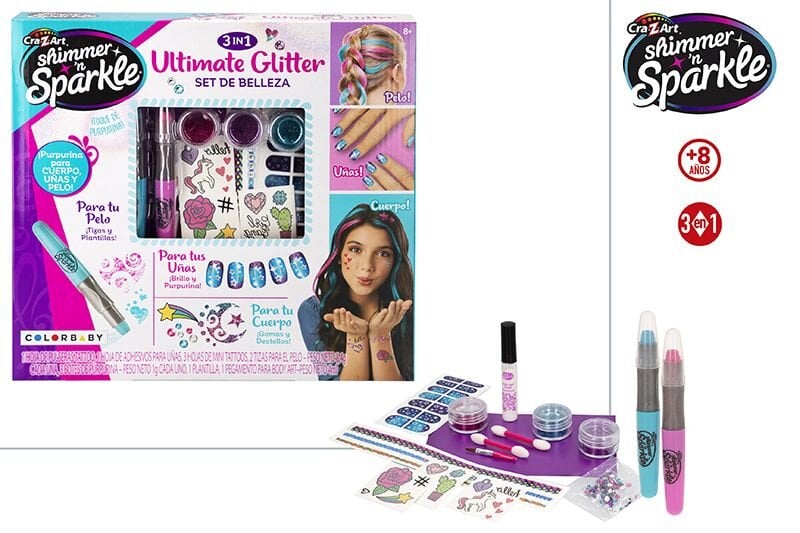 Krembriulė Ultimate Glitter 16 Dalys kaina ir informacija | Žaislai mergaitėms | pigu.lt