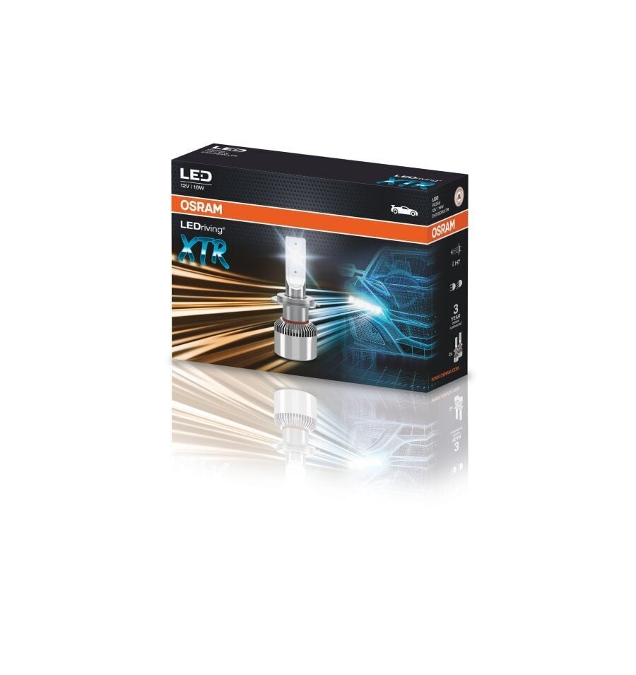 "Osram H7 LEDriving XTR 12V PX26d", 2 vnt. komplekte цена и информация | Automobilių lemputės | pigu.lt