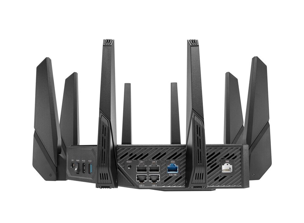 Asus Tri-band Gigabit Wifi-6 Gaming Router ROG Rapture GT-AX11000 PRO 802.11ax kaina ir informacija | Maršrutizatoriai (routeriai) | pigu.lt