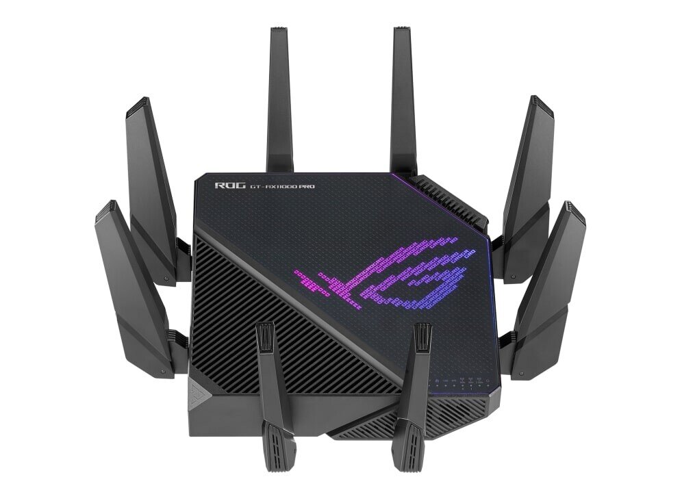 Asus Tri-band Gigabit Wifi-6 Gaming Router ROG Rapture GT-AX11000 PRO 802.11ax kaina ir informacija | Maršrutizatoriai (routeriai) | pigu.lt