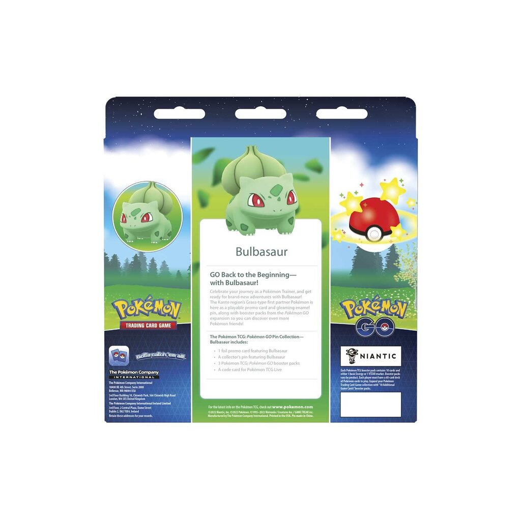 Kortų žaidimas Pokemon TCG - Pokémon GO Pin Collection - Bulbasaur цена |  pigu.lt