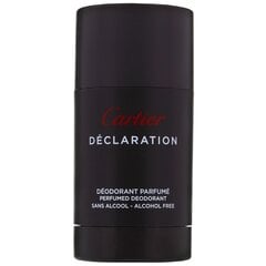 Карандаш-дезодорант Cartier Declaration для мужчин, 75 мл цена и информация | Мужская парфюмированная косметика | pigu.lt