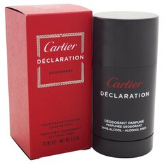 Pieštukinis dezodorantas Cartier Declaration vyrams, 75 ml kaina ir informacija | Parfumuota kosmetika vyrams | pigu.lt