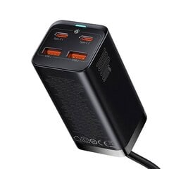 Baseus GaN3 Pro 2xUSB-C + 2xUSB wall charger, 100W (black) kaina ir informacija | Krovikliai telefonams | pigu.lt