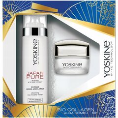 Набор Yoskine Bio Collagen: дневной крем 60+, 50 мл + мицеллярная вода Japan Pure Rice, 200 мл. цена и информация | Кремы для лица | pigu.lt