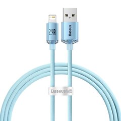 Baseus Crystal Shine USB - Lightning, 1.2 м, 2.4 A цена и информация | Кабели для телефонов | pigu.lt