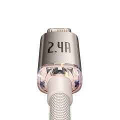 Baseus Crystal Shine Series USB - Lightning 2,4A 20W 1,2m (CAJY001104) kaina ir informacija | Laidai telefonams | pigu.lt