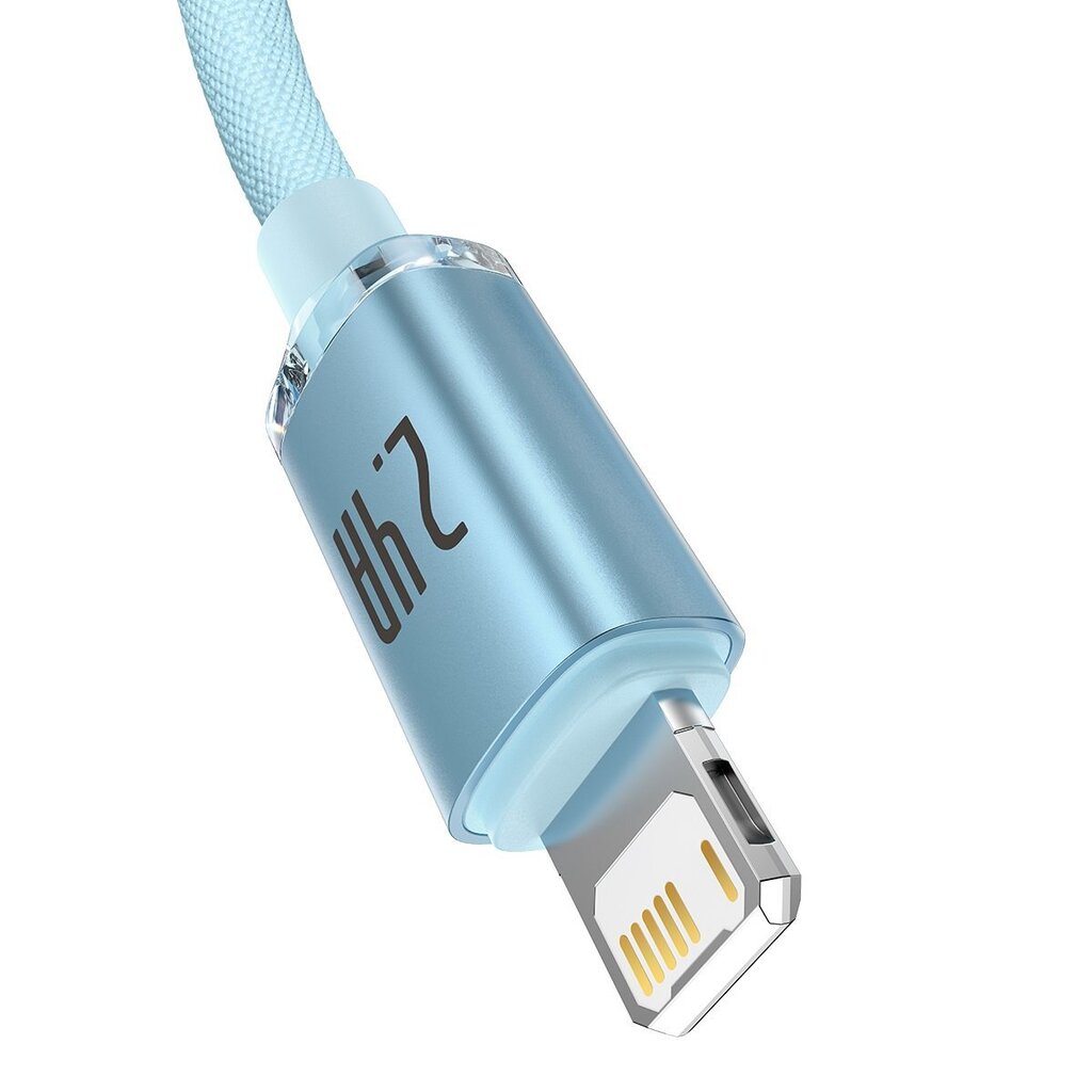 Baseus Crystal Shine Series USB - Lightning 2,4A 20W 2m (CAJY001203) цена и информация | Laidai telefonams | pigu.lt