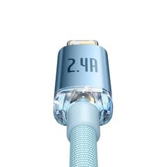 Кабель Baseus Crystal Shine Series USB - Lightning 2.4A 20Вт 2м (CAJY001203) цена и информация | Кабели для телефонов | pigu.lt