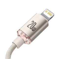 Кабель Baseus Crystal Shine Series USB Type C - Молниеносная зарядка, мощность 20 Вт, 1,2 м (CAJY001304) цена и информация | Кабели для телефонов | pigu.lt