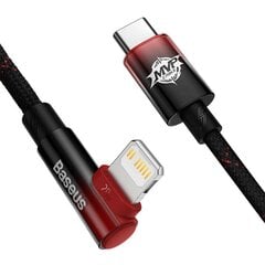 Baseus USB-C to Lightning MVP 20Вт 1м Cable (Black-red) цена и информация | Кабели для телефонов | pigu.lt