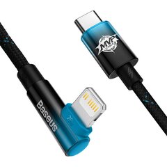 Baseus USB-C to Lightning MVP 20Вт 1м Cable (Black-blue) цена и информация | Кабели для телефонов | pigu.lt
