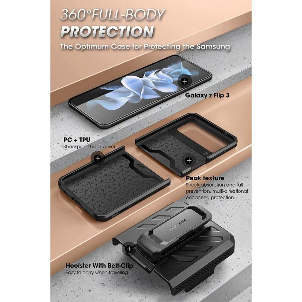 Supcase Unicorn Beetle Pro Samsung Galaxy Z Flip 4 Blue kaina ir informacija | Telefono dėklai | pigu.lt