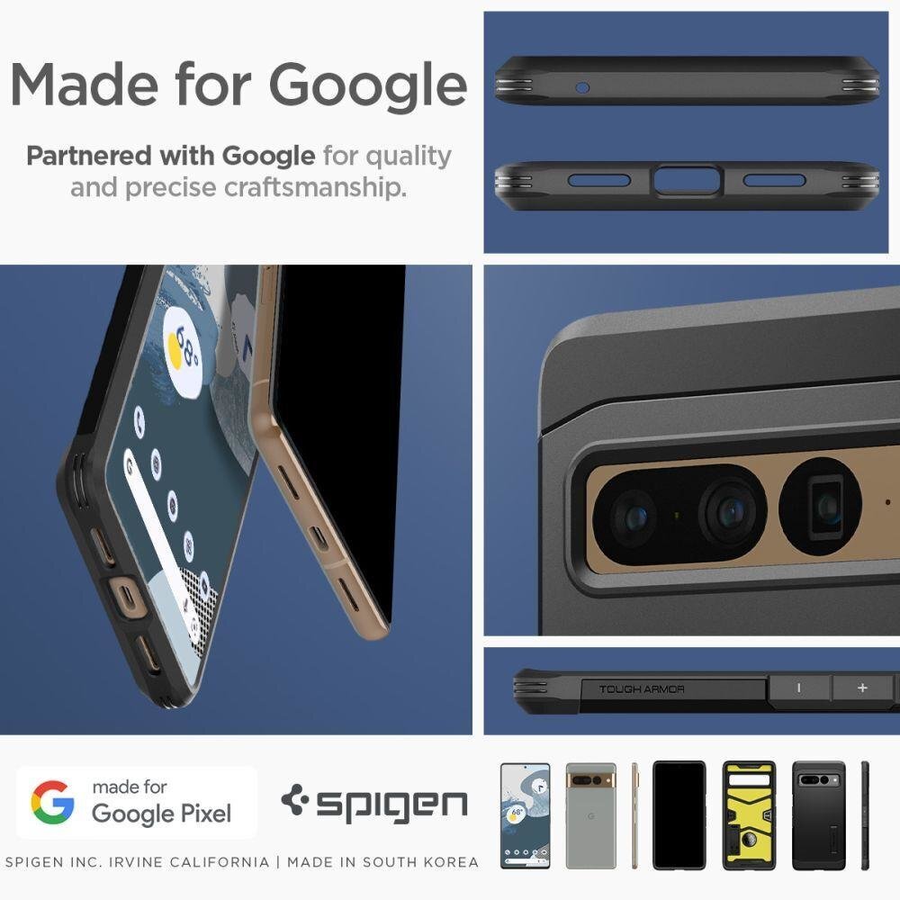 Spigen Tough Armor Google Pixel 7 Pro black цена и информация | Telefono dėklai | pigu.lt