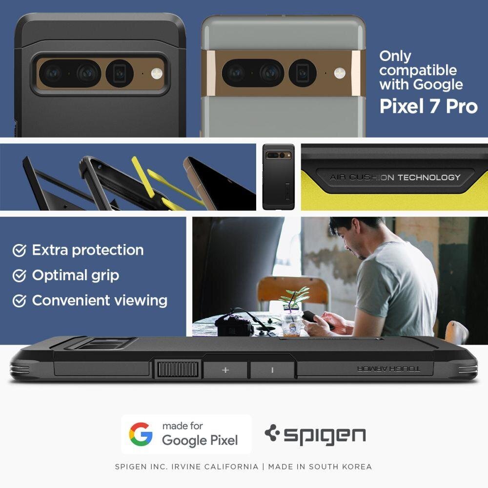 Spigen Tough Armor Google Pixel 7 Pro black kaina ir informacija | Telefono dėklai | pigu.lt