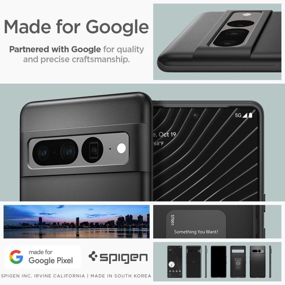 Spigen Thin Fit Google Pixel 7 Pro black kaina ir informacija | Telefono dėklai | pigu.lt