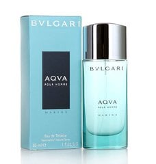 Туалетная вода Bvlgari Aqva pour Homme Marine EDT для мужчин, 30 мл цена и информация | Мужские духи | pigu.lt