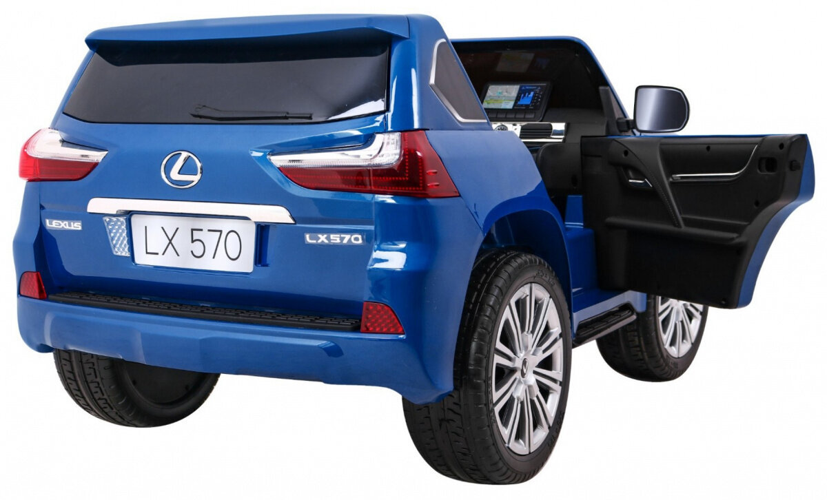 Dvivietis vaikiškas elektromobilis Lexus LX570, mėlynas lakuotas kaina ir informacija | Elektromobiliai vaikams | pigu.lt