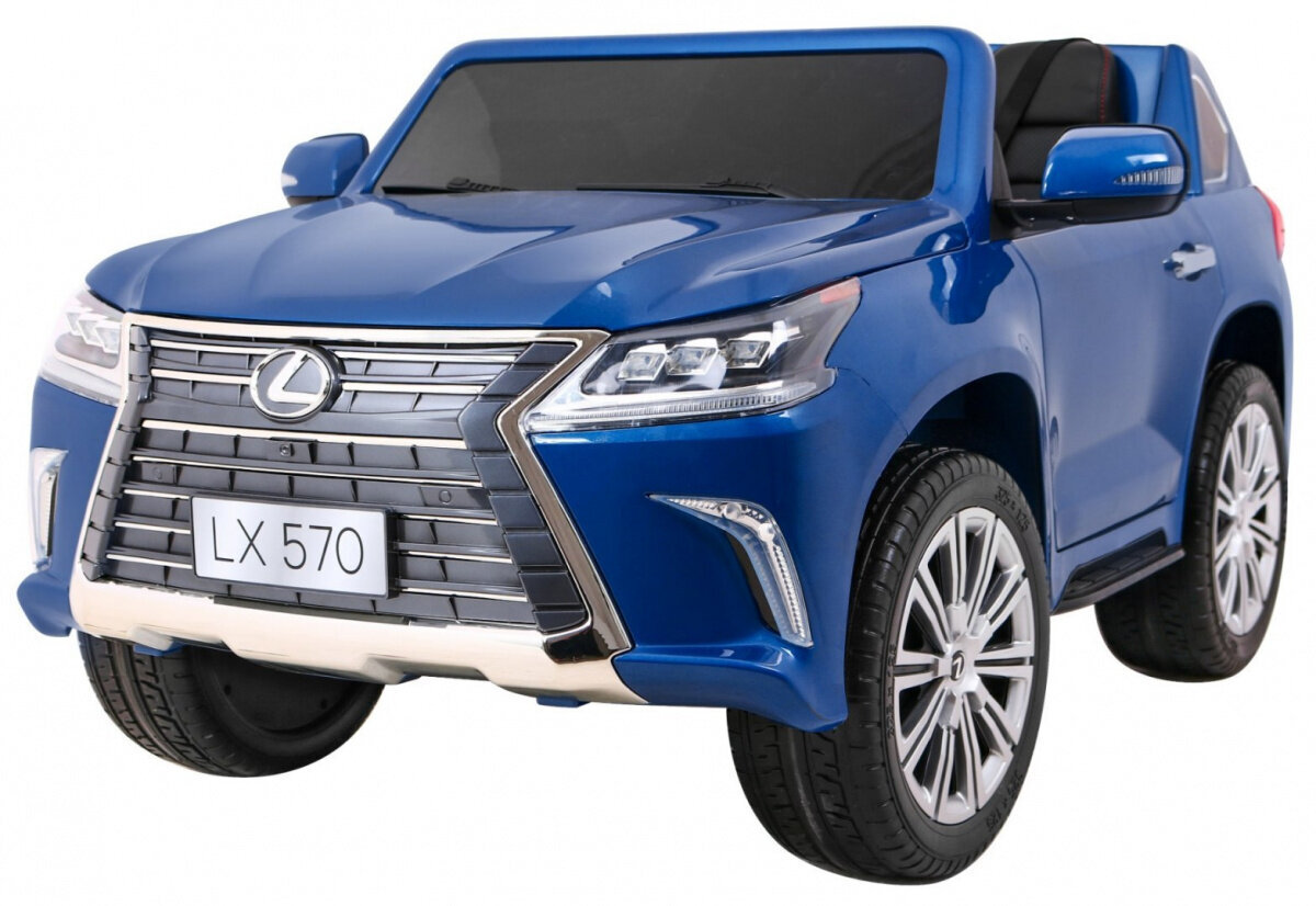 Dvivietis vaikiškas elektromobilis Lexus LX570, mėlynas lakuotas kaina ir informacija | Elektromobiliai vaikams | pigu.lt