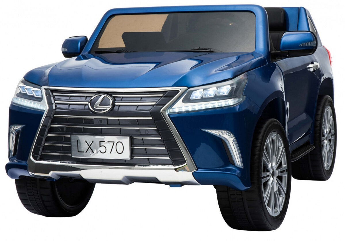 Dvivietis vaikiškas elektromobilis Lexus LX570, mėlynas lakuotas kaina ir informacija | Elektromobiliai vaikams | pigu.lt