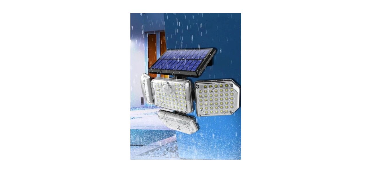 Lauko šviestuvas su saulės baterija ir judesio davikliu, kaina ir informacija | Lauko šviestuvai | pigu.lt