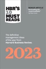 HBR's 10 Must Reads 2023: The Definitive Management Ideas of the Year from Harvard Business Review kaina ir informacija | Ekonomikos knygos | pigu.lt
