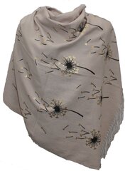 Шарф женский с орнаментом одуванчик, серый цена и информация | Женские шарфы, платки | pigu.lt