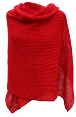 Вязаный большой широкий шарф, красный цена и информация | Шарф женский | pigu.lt