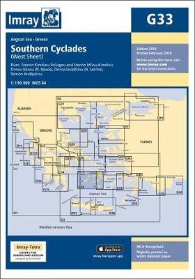 Imray Chart G33: Southern Cyclades (West Sheet) New edition kaina ir informacija | Knygos apie sveiką gyvenseną ir mitybą | pigu.lt