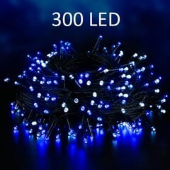 Kalėdinė girlianda su 300 LED šviesos diodų, lempučių, 21m, mėlynos spalvos kaina ir informacija | Girliandos | pigu.lt