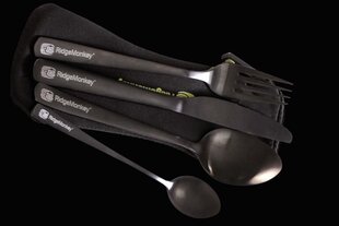 DLX Cutlery Set. Prabangių stalo įrankių rinkinys iš "Ridge Monkey kaina ir informacija | Turistiniai katiliukai, indai, įrankiai | pigu.lt