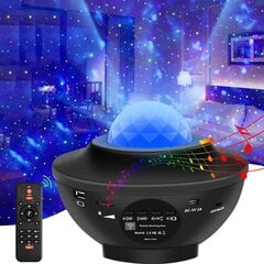 Светодиодный звездный проектор с динамиком и функцией bluetooth RGB StarLight GOAPA, черный цена и информация | Праздничные декорации | pigu.lt